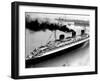 Ship Normandie Leaving Havre-null-Framed Premium Photographic Print