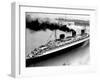 Ship Normandie Leaving Havre-null-Framed Premium Photographic Print