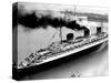 Ship Normandie Leaving Havre-null-Stretched Canvas