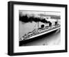 Ship Normandie Leaving Havre-null-Framed Photographic Print