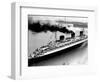 Ship Normandie Leaving Havre-null-Framed Photographic Print