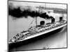 Ship Normandie Leaving Havre-null-Mounted Photographic Print