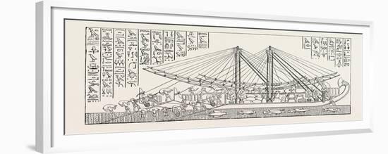 Ship of Hatasu Laden. Egypt, 1879-null-Framed Giclee Print