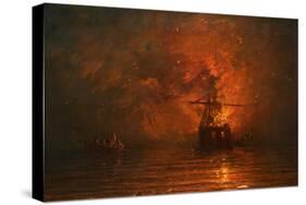 Ship on Fire, 1873-Francis Danby-Stretched Canvas