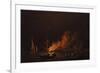 Ship on Fire at Night, Ca 1756-Charles Brooking-Framed Giclee Print