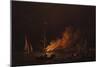 Ship on Fire at Night, Ca 1756-Charles Brooking-Mounted Giclee Print