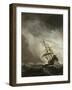 Ship on the High Seas Caught by a Squall, (The Gust), C. 1680-Willem van de Velde-Framed Art Print
