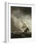 Ship on the High Seas Caught by a Squall, (The Gust), C. 1680-Willem van de Velde-Framed Art Print