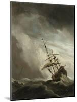 Ship on the High Seas Caught by a Squall, (The Gust), C. 1680-Willem van de Velde-Mounted Art Print