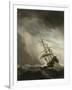 Ship on the High Seas Caught by a Squall, (The Gust), C. 1680-Willem van de Velde-Framed Art Print