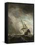 Ship on the High Seas Caught by a Squall, (The Gust), C. 1680-Willem van de Velde-Framed Stretched Canvas