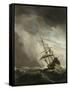 Ship on the High Seas Caught by a Squall, (The Gust), C. 1680-Willem van de Velde-Framed Stretched Canvas