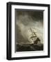 Ship on the High Seas Caught by a Squall, (The Gust), C. 1680-Willem van de Velde-Framed Art Print