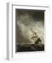 Ship on the High Seas Caught by a Squall, (The Gust), C. 1680-Willem van de Velde-Framed Art Print