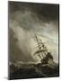 Ship on the High Seas Caught by a Squall, (The Gust), C. 1680-Willem van de Velde-Mounted Art Print