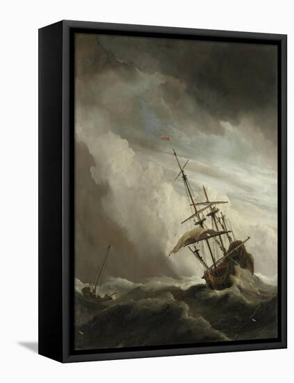 Ship on the High Seas Caught by a Squall, (The Gust), C. 1680-Willem van de Velde-Framed Stretched Canvas