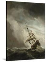 Ship on the High Seas Caught by a Squall, (The Gust), C. 1680-Willem van de Velde-Stretched Canvas