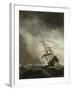 Ship on the High Seas Caught by a Squall, (The Gust), C. 1680-Willem van de Velde-Framed Art Print