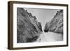 Ship Passing Through the Corinth Canal, Greece, Late 19th or 20th Century-null-Framed Giclee Print