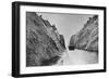 Ship Passing Through the Corinth Canal, Greece, Late 19th or 20th Century-null-Framed Giclee Print