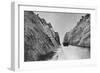 Ship Passing Through the Corinth Canal, Greece, Late 19th or 20th Century-null-Framed Giclee Print