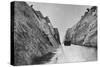 Ship Passing Through the Corinth Canal, Greece, Late 19th or 20th Century-null-Stretched Canvas