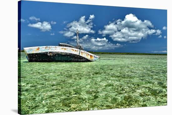 Ship Recked in Paradise-Jan Michael Ringlever-Stretched Canvas