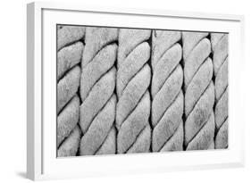 Ship Ropes Sack As Black And White Color-surawutob-Framed Art Print