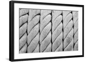 Ship Ropes Sack As Black And White Color-surawutob-Framed Art Print