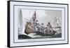 Ship's Boat Attacking a Whale-J.h. Clark-Framed Stretched Canvas