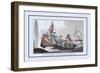 Ship's Boat Attacking a Whale-J.h. Clark-Framed Art Print