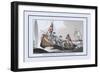 Ship's Boat Attacking a Whale-J.h. Clark-Framed Art Print