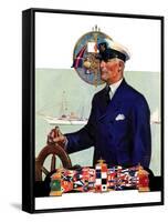 "Ship's Captain,"July 28, 1934-Edgar Franklin Wittmack-Framed Stretched Canvas