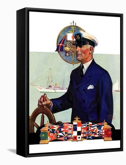 "Ship's Captain,"July 28, 1934-Edgar Franklin Wittmack-Framed Stretched Canvas