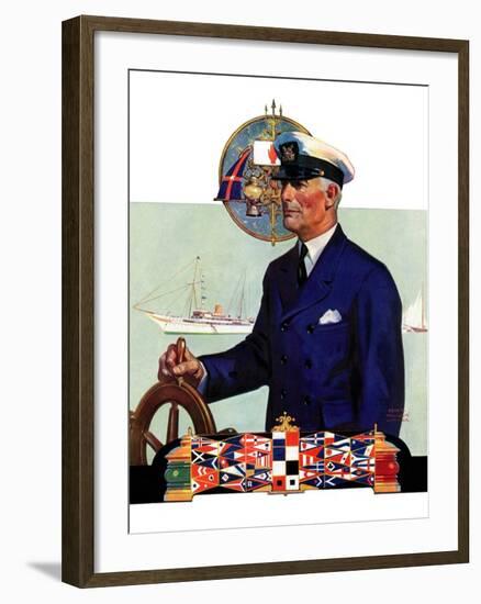 "Ship's Captain,"July 28, 1934-Edgar Franklin Wittmack-Framed Giclee Print