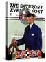 "Ship's Captain," Saturday Evening Post Cover, July 28, 1934-Edgar Franklin Wittmack-Stretched Canvas