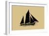 Ship Silhouette II-Vision Studio-Framed Art Print