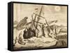 Ship Trapped in the Ice from Account of Frederick Marten's Expedition-null-Framed Stretched Canvas