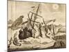 Ship Trapped in the Ice from Account of Frederick Marten's Expedition-null-Mounted Giclee Print