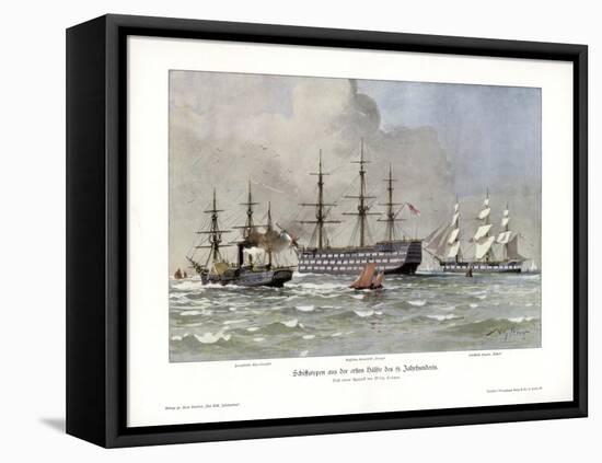 Ship Types from the First Half of the 19th Century-Willy Stower-Framed Stretched Canvas