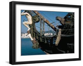 Ship Used in the Film 'Pirates', Cannes, Alpes Maritimes, Cote d'Azur, Provence, France-Bruno Barbier-Framed Photographic Print