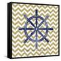 Ship Wheel 2-Erin Clark-Framed Stretched Canvas