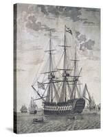 Ship with 118 Guns, Russia, 18th Century-null-Stretched Canvas