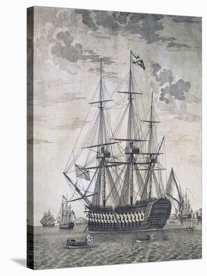 Ship with 118 Guns, Russia, 18th Century-null-Stretched Canvas