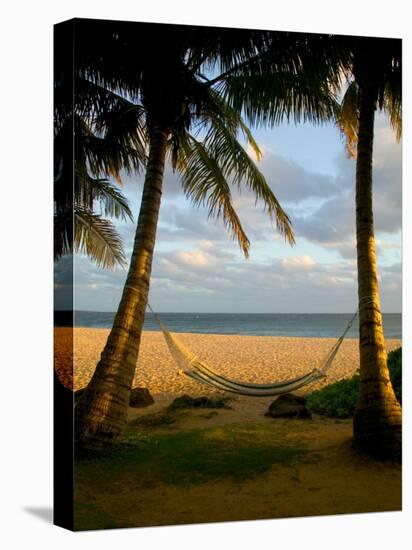 Ship Wreck Beach and Hammock, Kauai, Hawaii, USA-Terry Eggers-Stretched Canvas