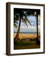 Ship Wreck Beach and Hammock, Kauai, Hawaii, USA-Terry Eggers-Framed Photographic Print