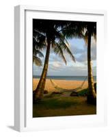 Ship Wreck Beach and Hammock, Kauai, Hawaii, USA-Terry Eggers-Framed Photographic Print