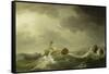 Ship Wrecked on a Rocky Coast, c.1747-50-Charles Brooking-Framed Stretched Canvas