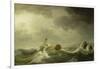 Ship Wrecked on a Rocky Coast, c.1747-50-Charles Brooking-Framed Giclee Print