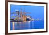 Ship Yard with Heavy Crane in Beautiful Twilight of Day-khunaspix-Framed Photographic Print